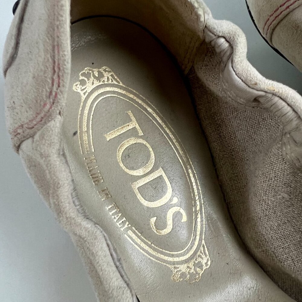 Tod's Suede Ballet Flats, 37.5, NWOT - Picture 8 of 9